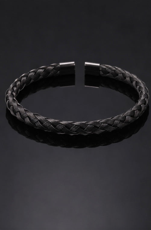 Twisted Cable Wire Cuff Bangle