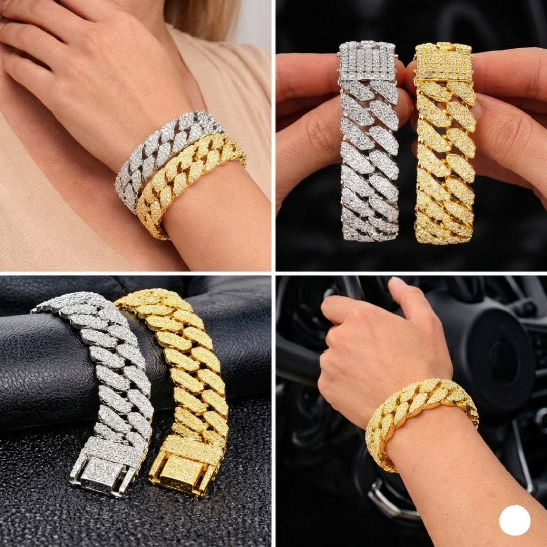 Iced Cuban Link Bracelets – Shine in Gold or Silver