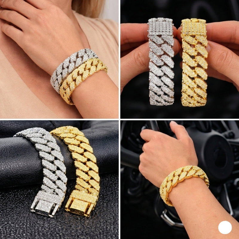 Iced Cuban Link Bracelets – Shine in Gold or Silver