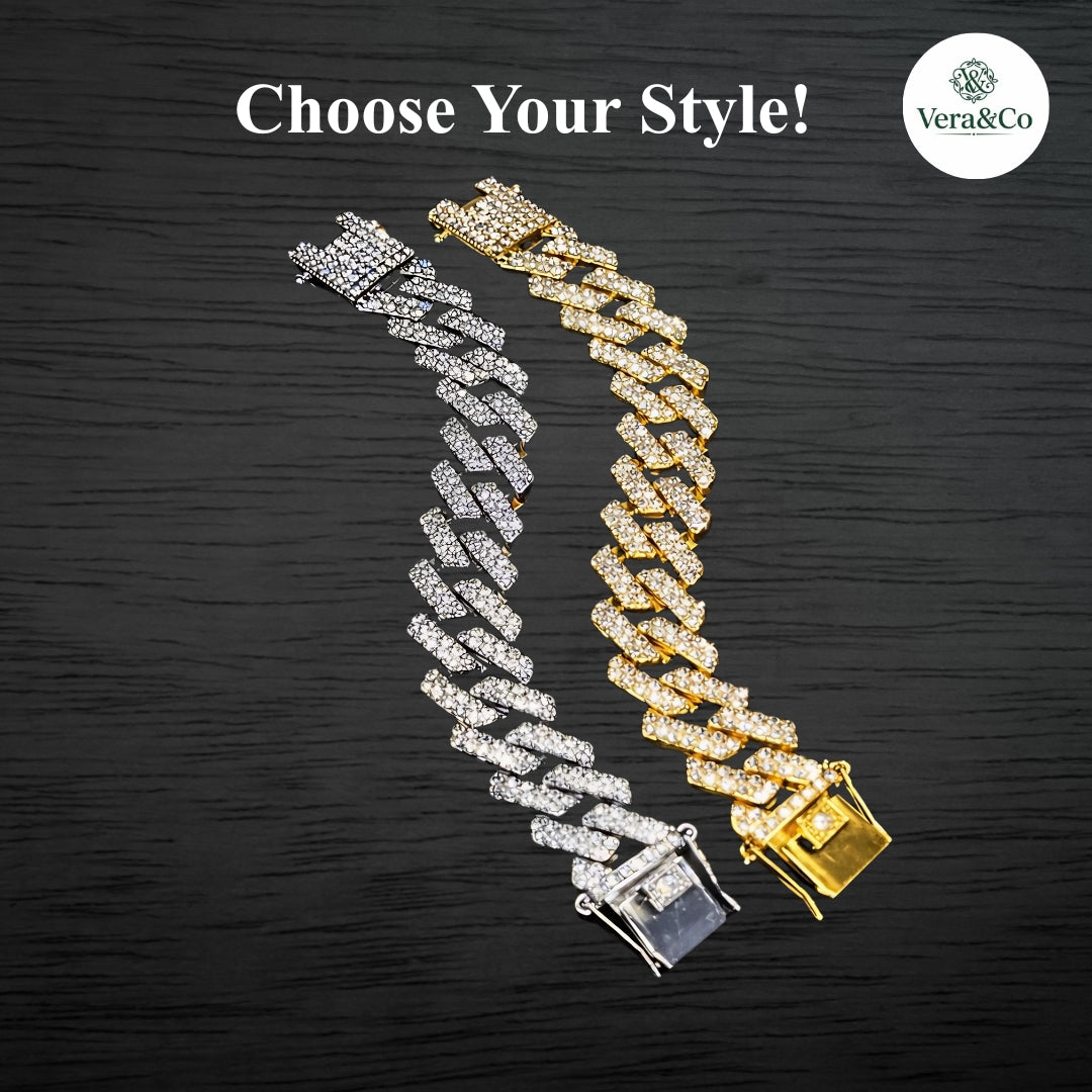Iced Cuban Link Bracelets – Shine in Gold or Silver