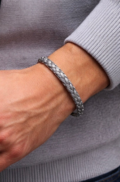 Twisted Cable Wire Cuff Bangle