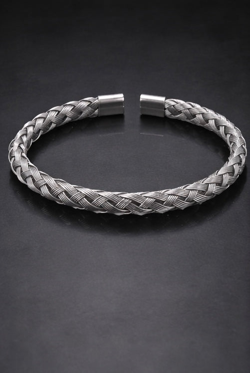 Twisted Cable Wire Cuff Bangle