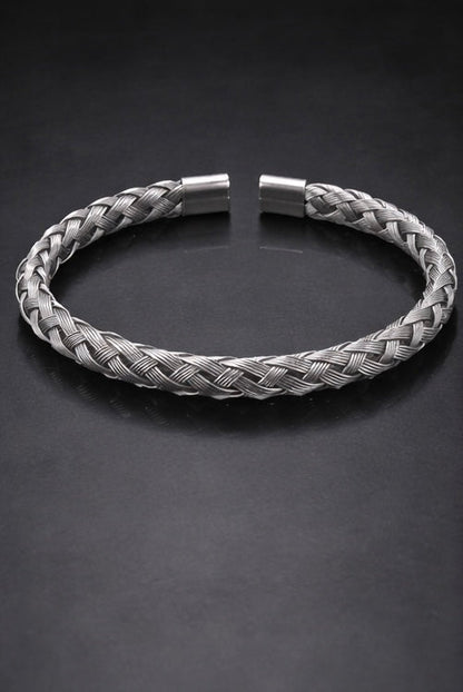 Twisted Cable Wire Cuff Bangle