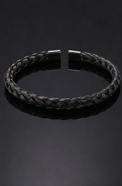 Twisted Cable Wire Cuff Bangle