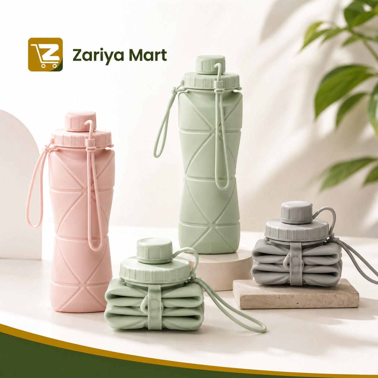 Silicone Foldable Water Bottle 600ML