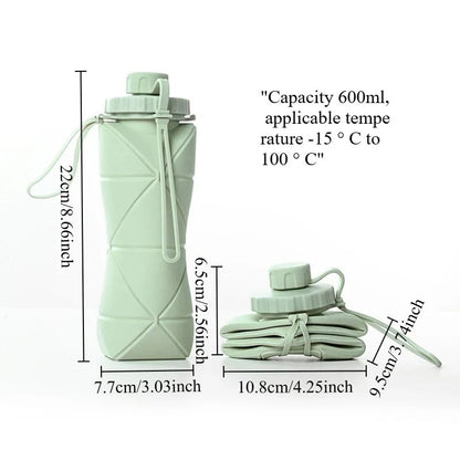 Silicone Foldable Water Bottle 600ML